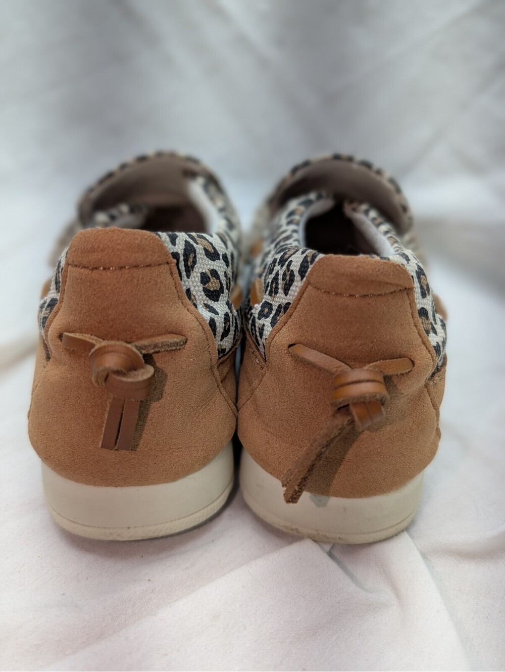 Sperry Moc Sider Slip-on Loafers, Leopard Cheetah Print Canvas Shoes, SZ 6M - Picture 3 of 9
